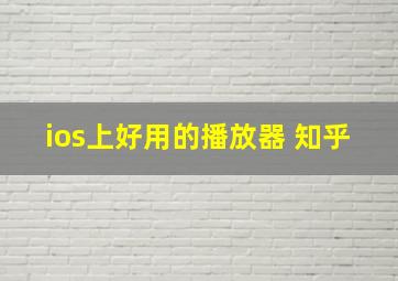 ios上好用的播放器 知乎